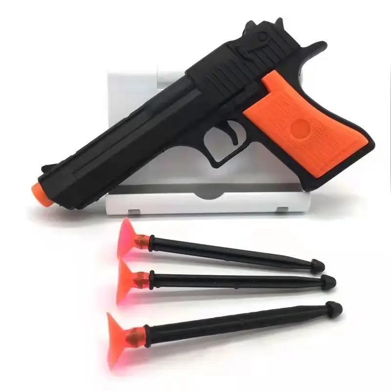 Parent-child Toy Soft Bullet Pistol Revolver Suction Cup Ejection Puzzle Toy Gun Christmas Gift