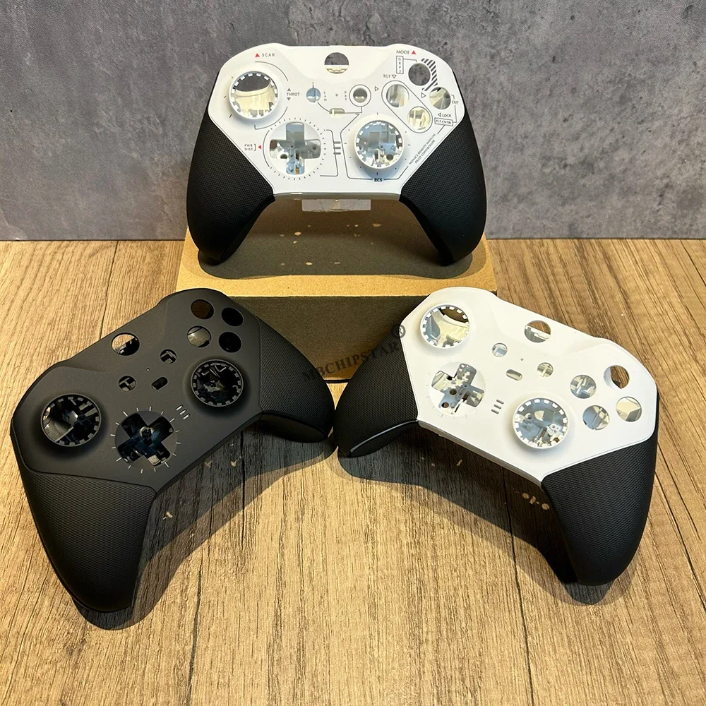 Coque de protection noire et blanche antidérapante pour manette Xbox One Elite 2 – Améliore l'adhérence
