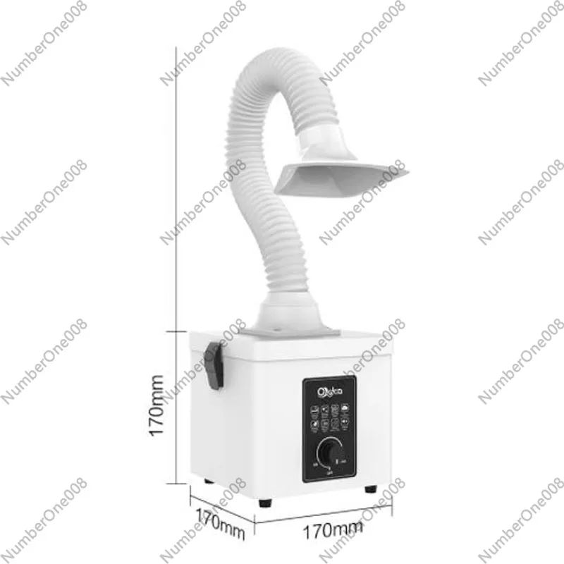 Odorless and dust elimination indoor industrial use, mini desktop solder smoke purifier - smoke extractor with iron tip filter