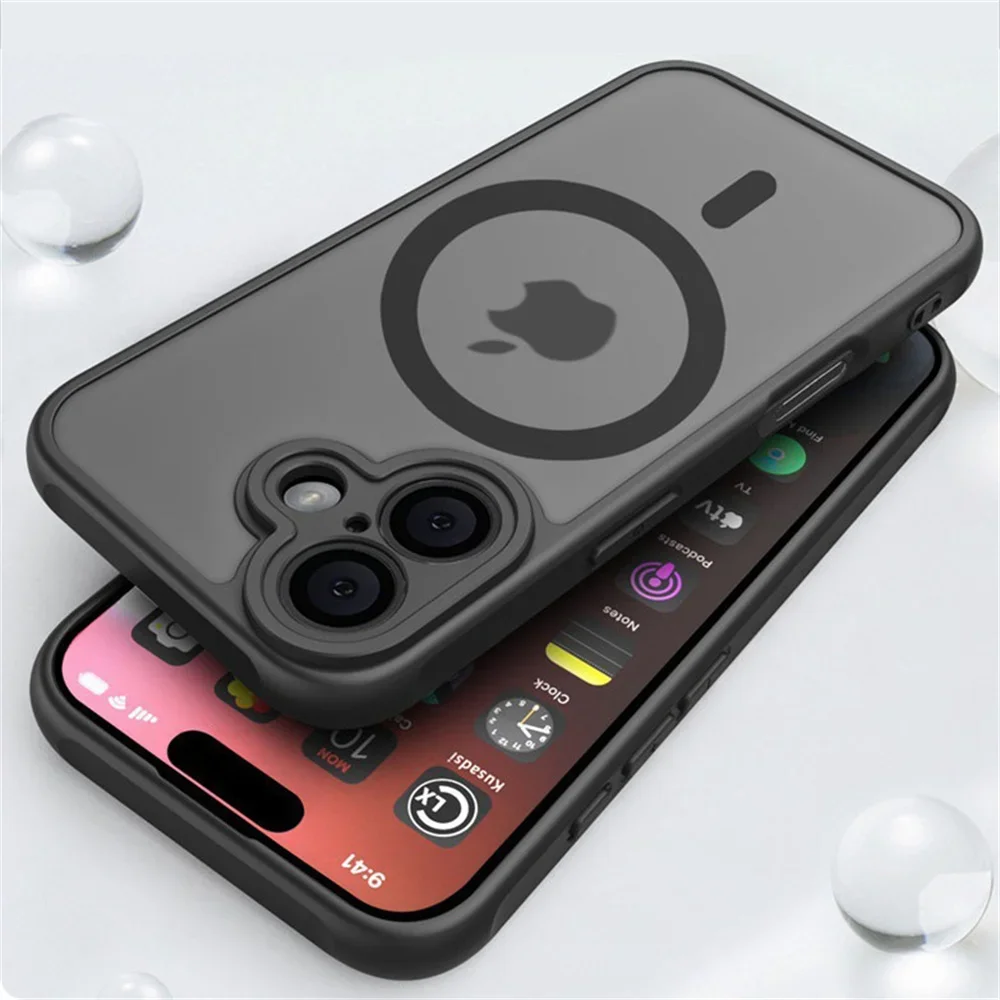 หรูหรากันกระแทกสําหรับiPhone 16 15 14 13 12 11 Pro Max 14 15 16 Plus 12 13 Mini Matteโปร่งใสปกแข็งShell Clear