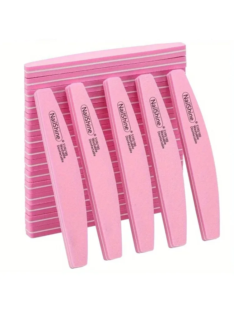 2/5/10PCS Professional Double-sided Nail File Block Colorful Sponge Nail Polish Buffing Sanding Buffer Strip Polishing Pedicure