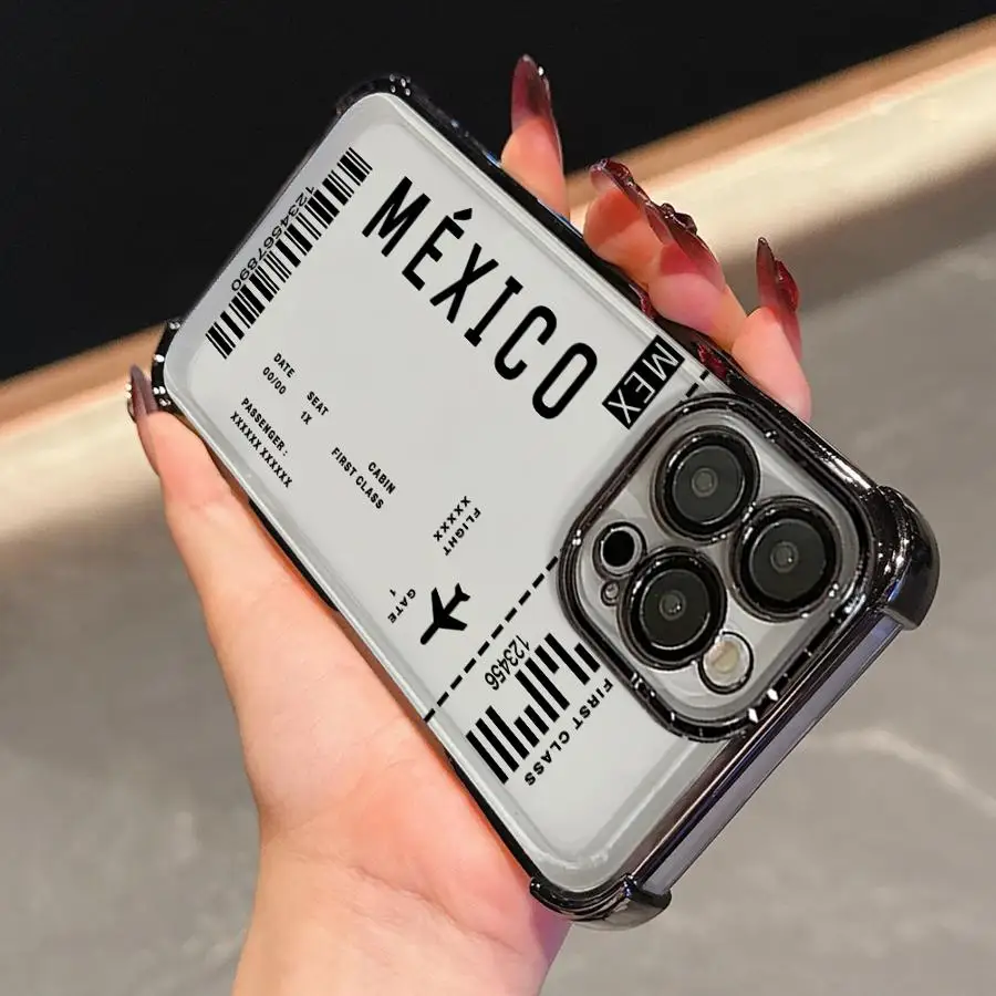 حافظة شفافة لهاتف آيفون 11Pro 17 Air 16e 11ProMax 13 12 11 Pro Max 16 15 14 Plus Travel China