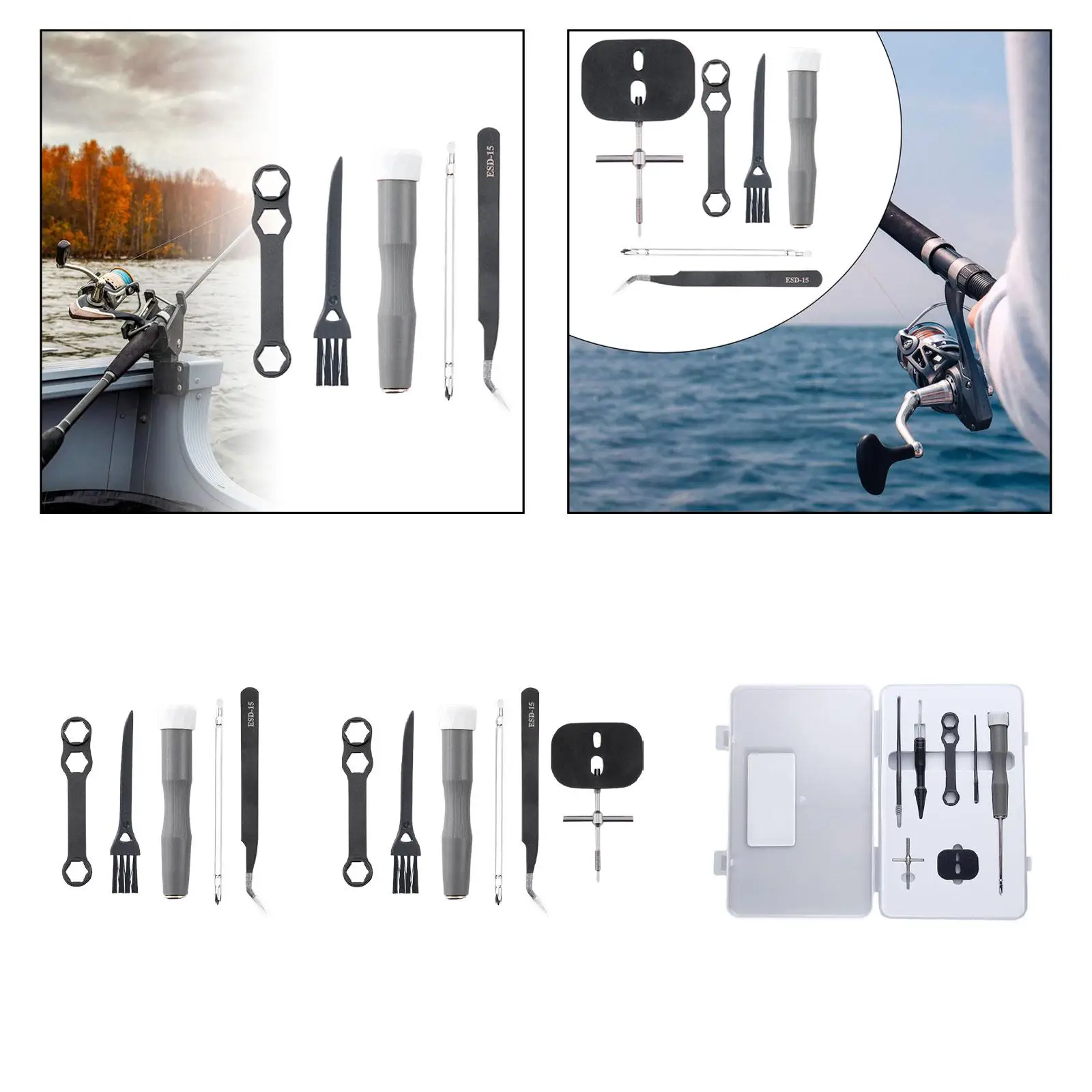 Fishing Reel Repair Tools, Repairing Wrench Accessories Set, Fishing Reel Maintain Tools for Low Profile Reel