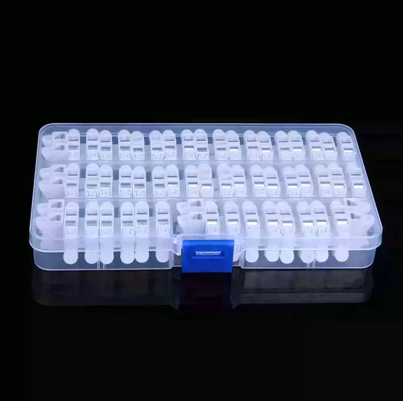 55pcs Quick Splice For Electric Connection Adapter Wire Connector For Led Light CH-2 Quick Wiring Terminal Press Type