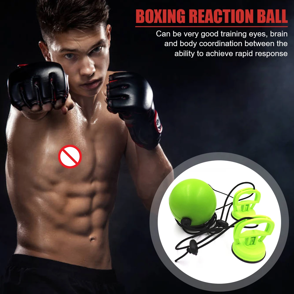 Adjustable Suction Cup Boxing Reflex Speed Ball Hand Eye Reaction Training Punch Fight Ball Fitness Equipment Accessories