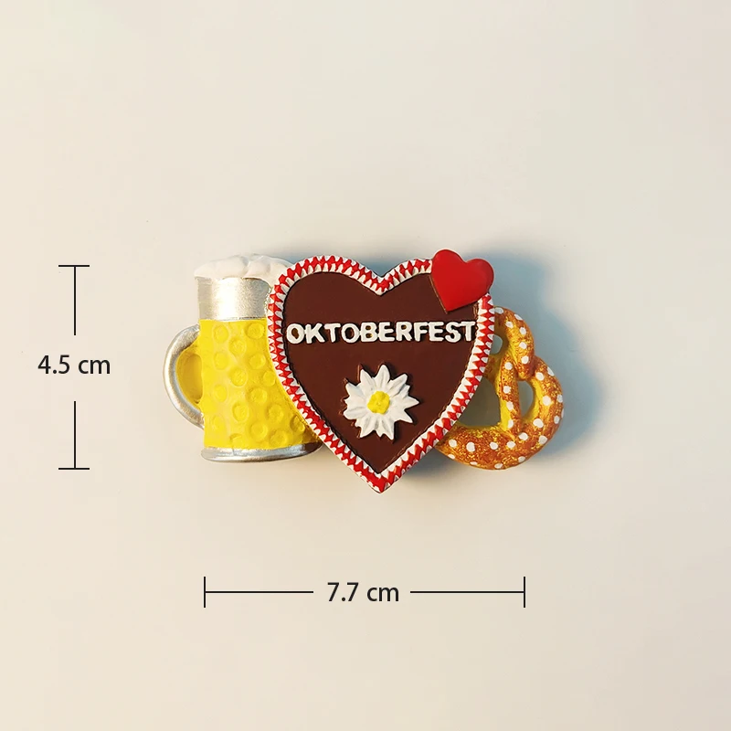 ألمانيا، مونيخ، أوكتوبيرفيست، مجسمة ثلاثية الأبعاد، هدايا تذكارية للسياحة، لوحة من الراتنج، ديكور منزلي، مغناطيس الثلاجة #4