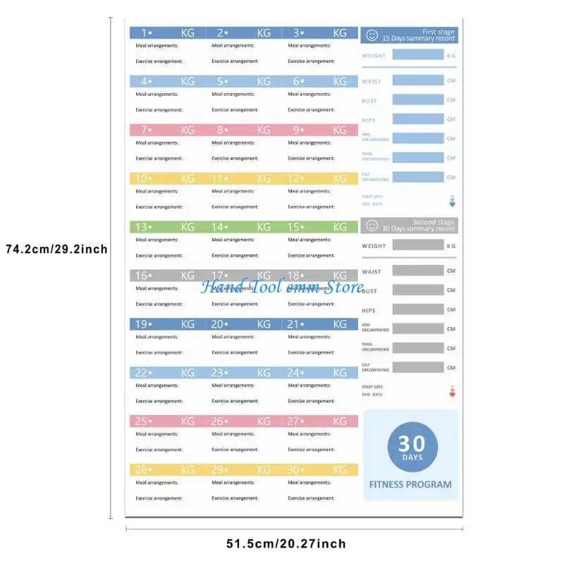 H37F Waterproof Fitness Training Planner Program fitness dla procedur fitness