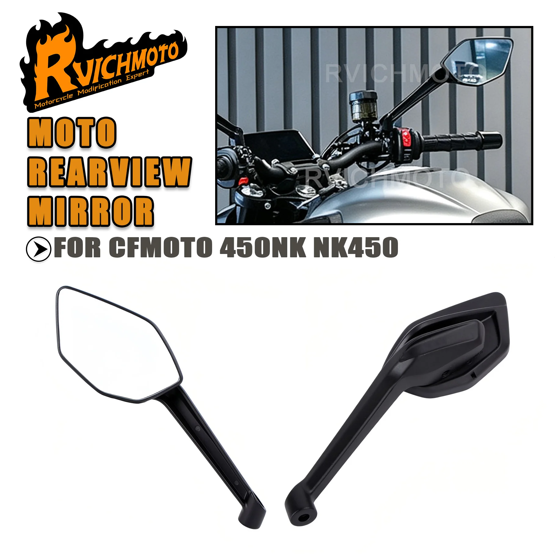 For CFMOTO 450NK Motorcycle Accessories Rearview Mirrors 450 NK 450 450nk All Years Left/Right Side Rear View Mirror CF 450 NK
