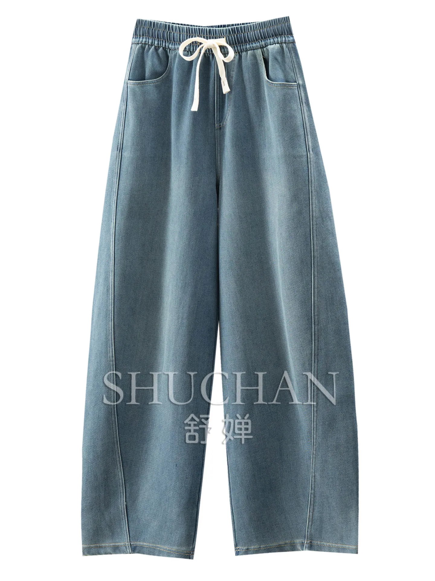 Foreign Trade Autumn High-waisted Lyocell Sickle Jeans Women's 98M5  Boyfriend Jeans for Women
