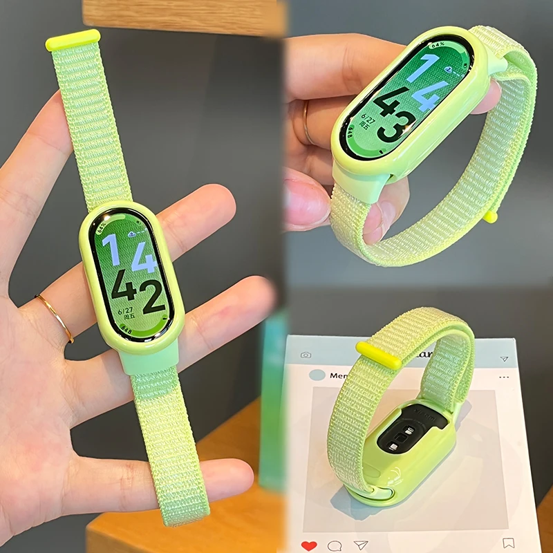 Nylon loop For Xiaomi mi Band 10 strap smartwatch Sport miband10 Breathable watch Replacement Bracelet mi band 9-8-NFC Correas