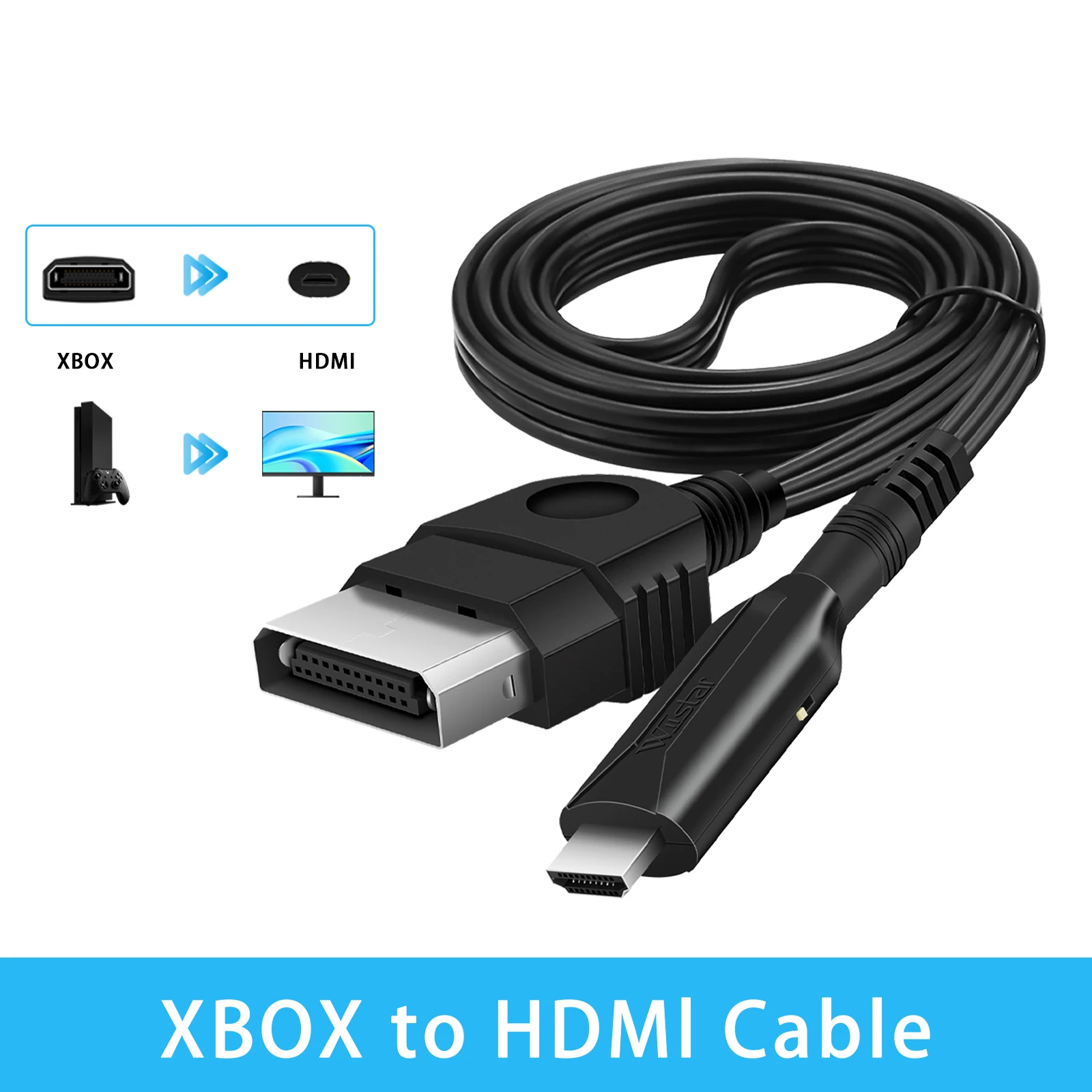 Конвертер, совместимый с XBOX в HDMI, цифровой видео-аудиоадаптер для всех моделей классических консолей 480P 720P 1080P