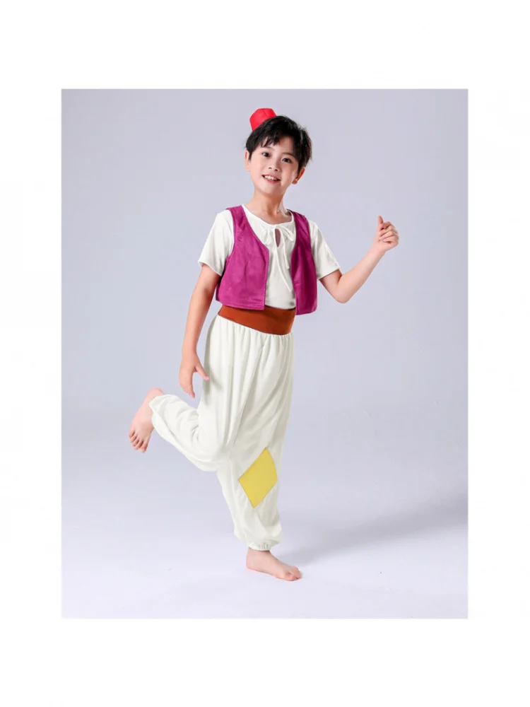 

Костюм для выступления на Хэллоуин Тысяча и одна ночь Джинн принц, наряд для косплея, лампа Аладдина, детский костюм