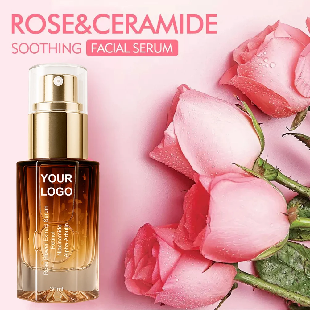 

Эссенция Rose Retinol Private Labe, 30 мл, щедрость кожи, осветляет, отбеливание, на заказ, легко впитывается, логотип, ниацинамидный макияж, оптом, веганский