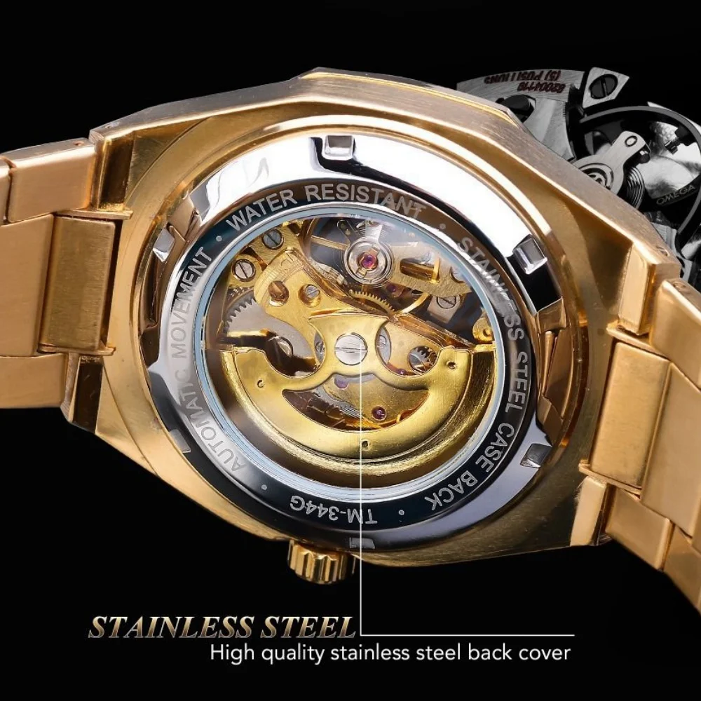 Top Luxury Business Men's Mechanical Watch, Fashionable Casual Personalized Hollow-Out Automatic Mechanical Watch for Men, European, American, Japanese, and Korean Style Personalized Street Style Cool Light Luxury Watch