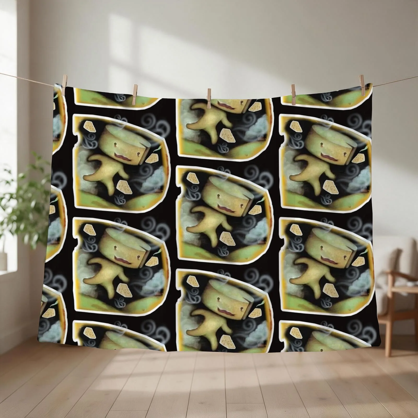 The stinky cheese man Throw Blanket couch cozy soft plush fuzzy picnic outdoor blanket
