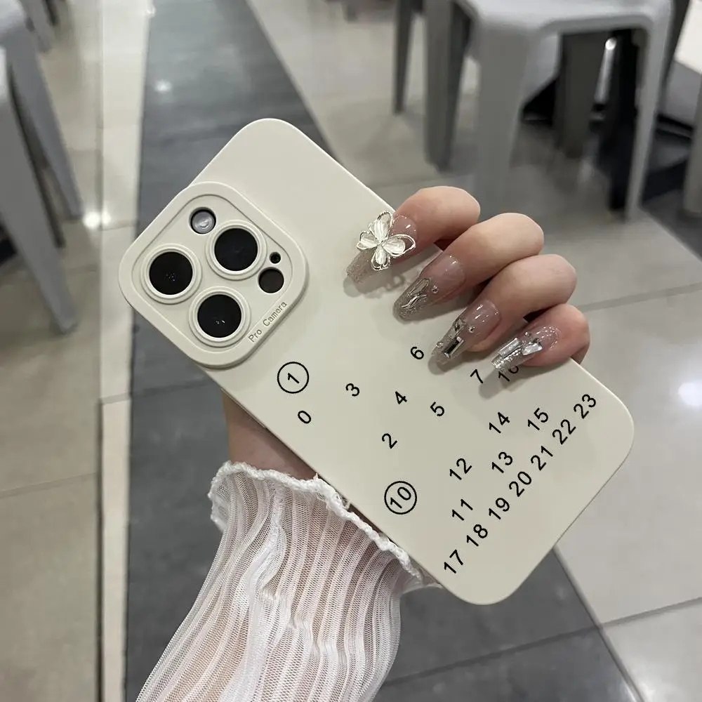 

Lucky Number Print Phone Case For iPhone 17 16 15 14 13 12 11 Pro Max 13Mini Plus 17Air 16e Matte Soft TPU Cover