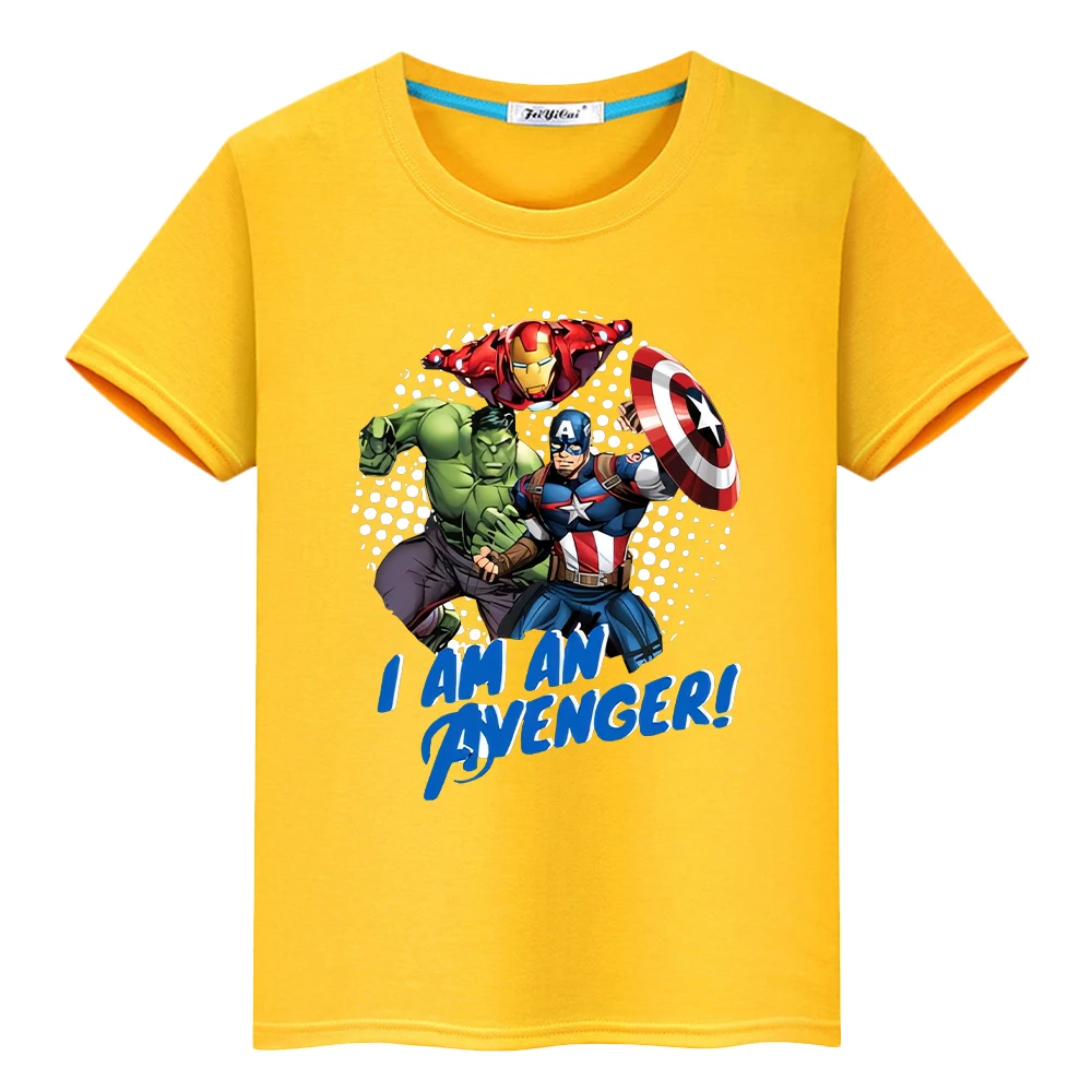 Marvel 100%Cotton t shirt for kids boy 10year Cute Tops Short pride tshirt Superman Anime Tees y2k one piece kids clothes girls