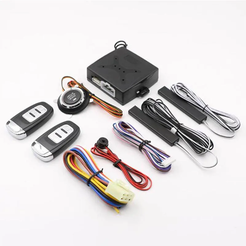 

Universal car alarm AutoStart Kit PKE Device Push One Button Start Stop Keyless Entry System Remote Start Automotive Accessories