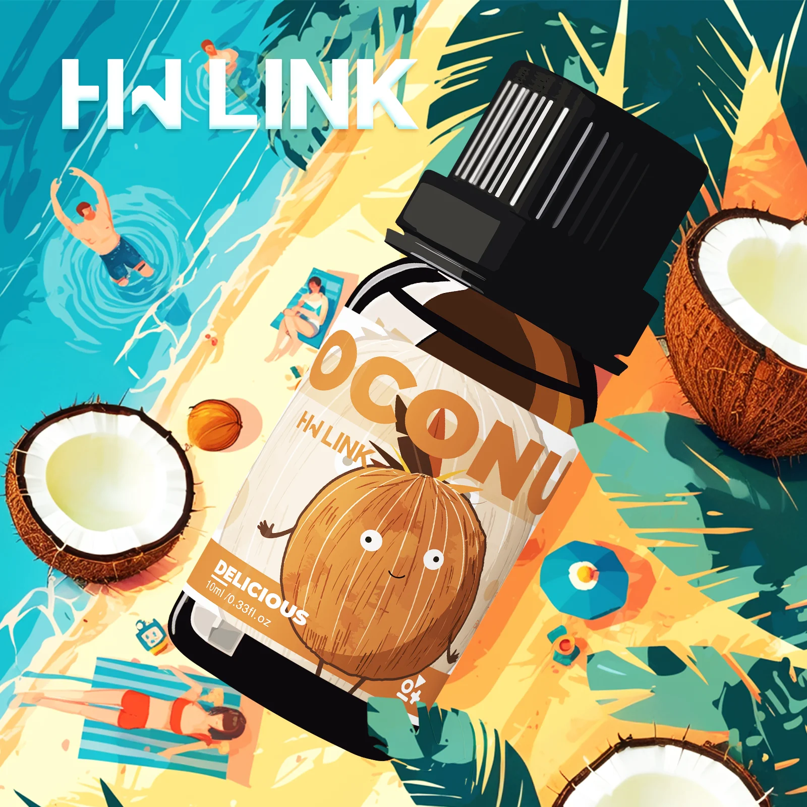 10ml Coconut Essential Oils Noix De Coco Parfun Essential Oils Coco Perfumes Skin Care Massage Body Oil For Candle, Aromatherapy