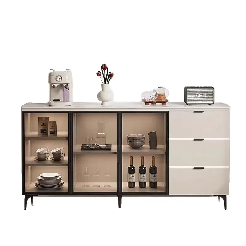 Kitchen slate dining side cabinet against the wall Household storage cabinet Living room wine cabinet Modern simple partition