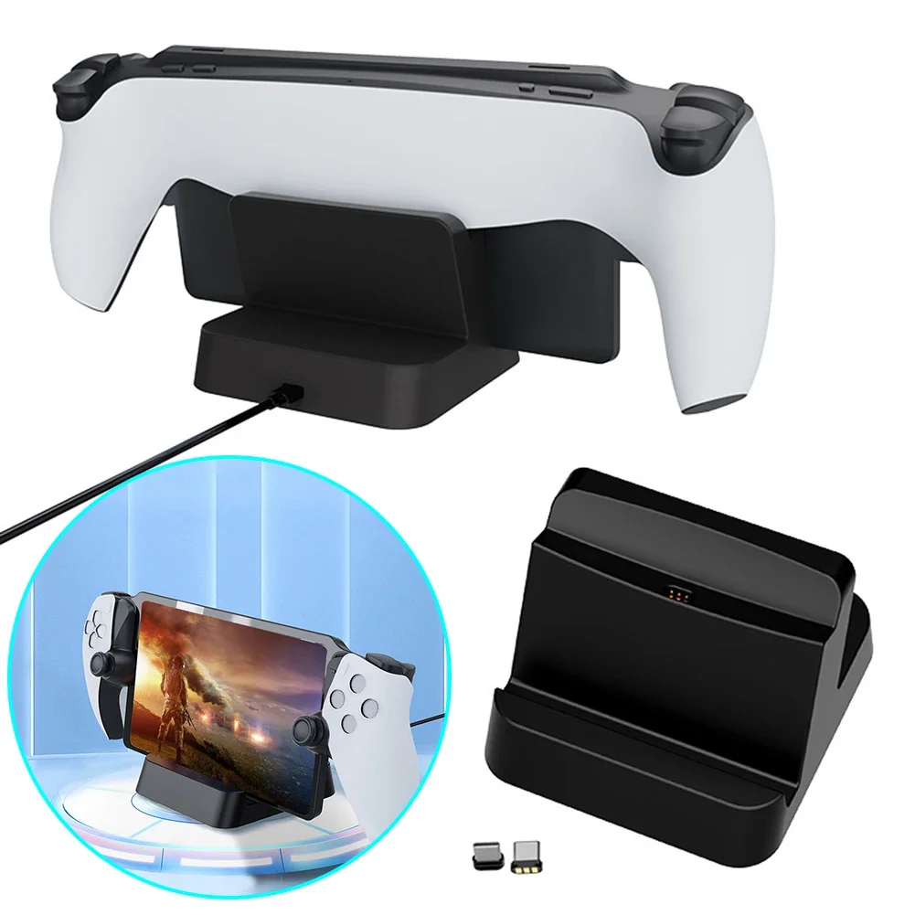 For PS Portal Charging Dock Streaming Handheld Type-C Charging Stand Game Console Charger Station for Sony PlayStation 5 Portal