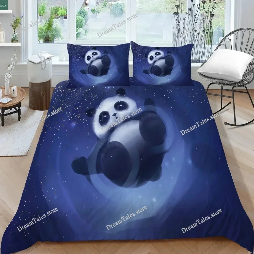 

Panda Duvet Cover Cartoon Panda Printed Bedding Set for Kids Boys Girls Microfiber Cute Animal Comforter Cover Full Size741