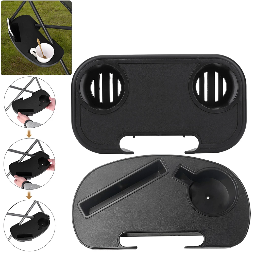 

Recliner Side Table with Mobile Phone Slot Clip Chair Table Universal Chair Side Table Multifunction for Camping Picnic