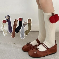 3 Pairs/Lot Kids Knee High Socks Baby Girls Boys Long Sock Soft Cotton Pastoral Style Warm Children Outdoor Socks For 1-8 Years