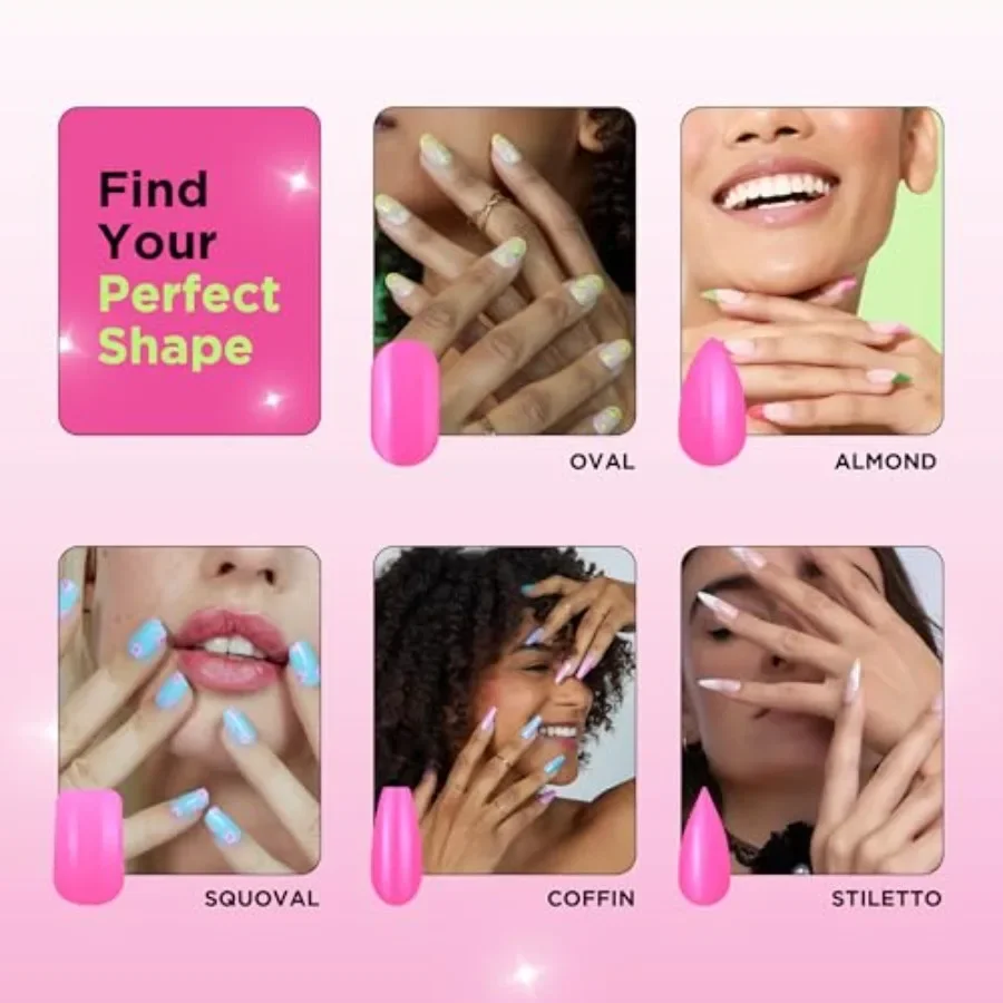 مجموعة أدوات مانيكير الأظافر Glam Noir المكونة من 30 قطعة لتحويل الأظافر بالحجم الكامل الفوري في المنزل أو OntheGo تتضمن F طويل الأمد #6