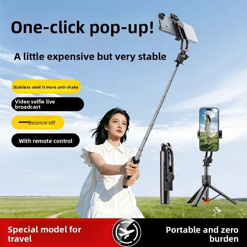 X1 Phone Bluetooth Selfie Stick Tripod 1m Extendable Anti-shake One-button Open for Travel Photography