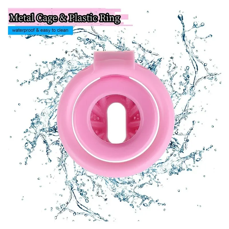 2024 New Pink Male Chastity Lock Honeycomb Mesh Lightweight Chastity Cage Chastity Device Male Sex Toys Adult Sex Toy 18+ ์ ์กฐ๋