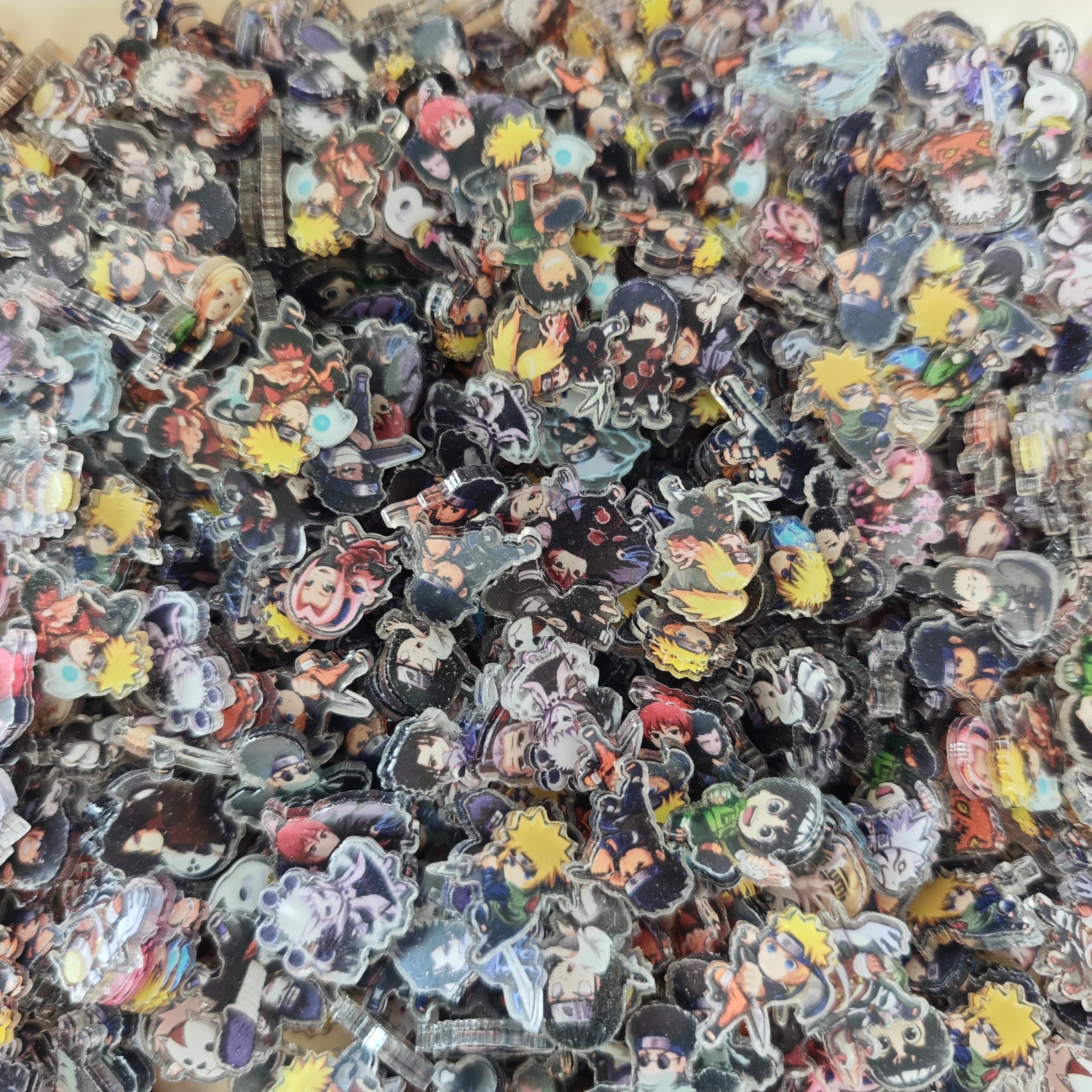 50 Stück/Set Naruto Anime Harz-Accessoires, niedliche Bilder, laminiert, Acryl-Creme-Kleber, Handyhülle, Kühlschrank, DIY-Geschenk-Aufnäher – Detail 4