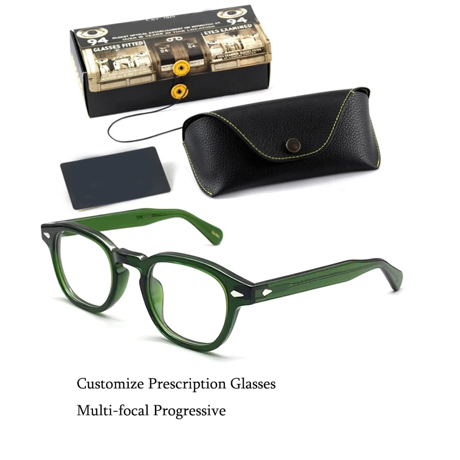 Customized Prescription Multi-focal Progressive Glasses Men Frame Johnny Depp Lemtosh Photochromic Round Eyeglasses