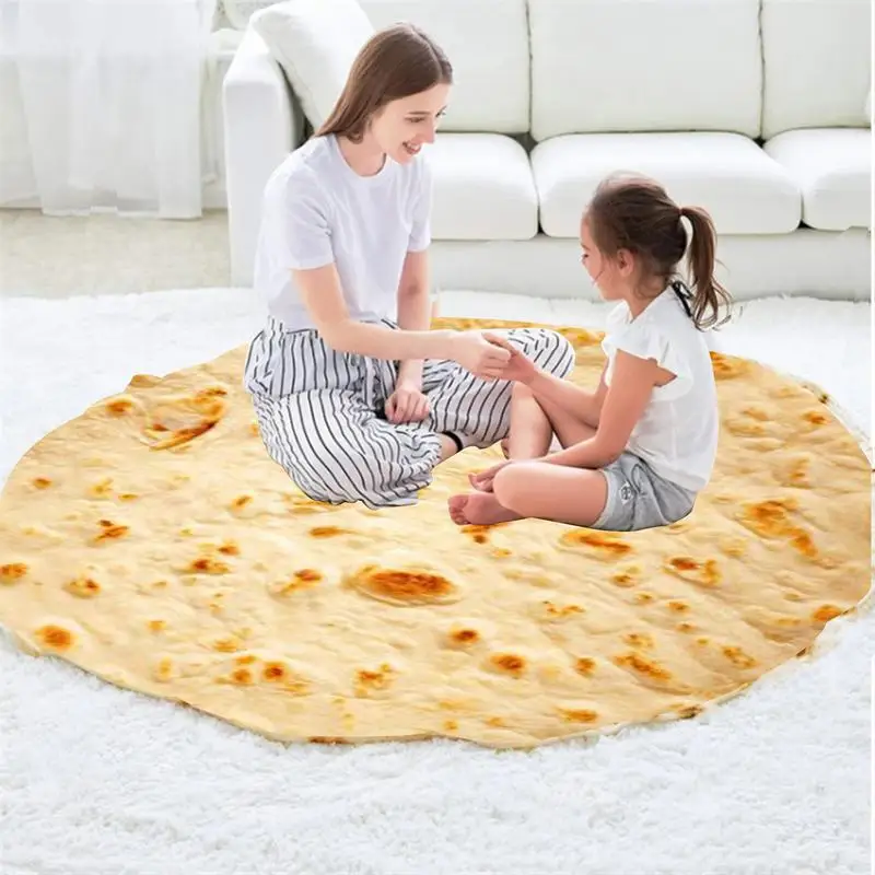 Throw Blanket Realistic Food Throw Blanket Lightweight Velvet Realistic Food Blanket Burritos Pizza Blanket For Bedroom Camping