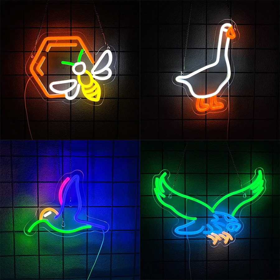Home Office Icon - Animal Led Neon Sign, Cartoon Icon