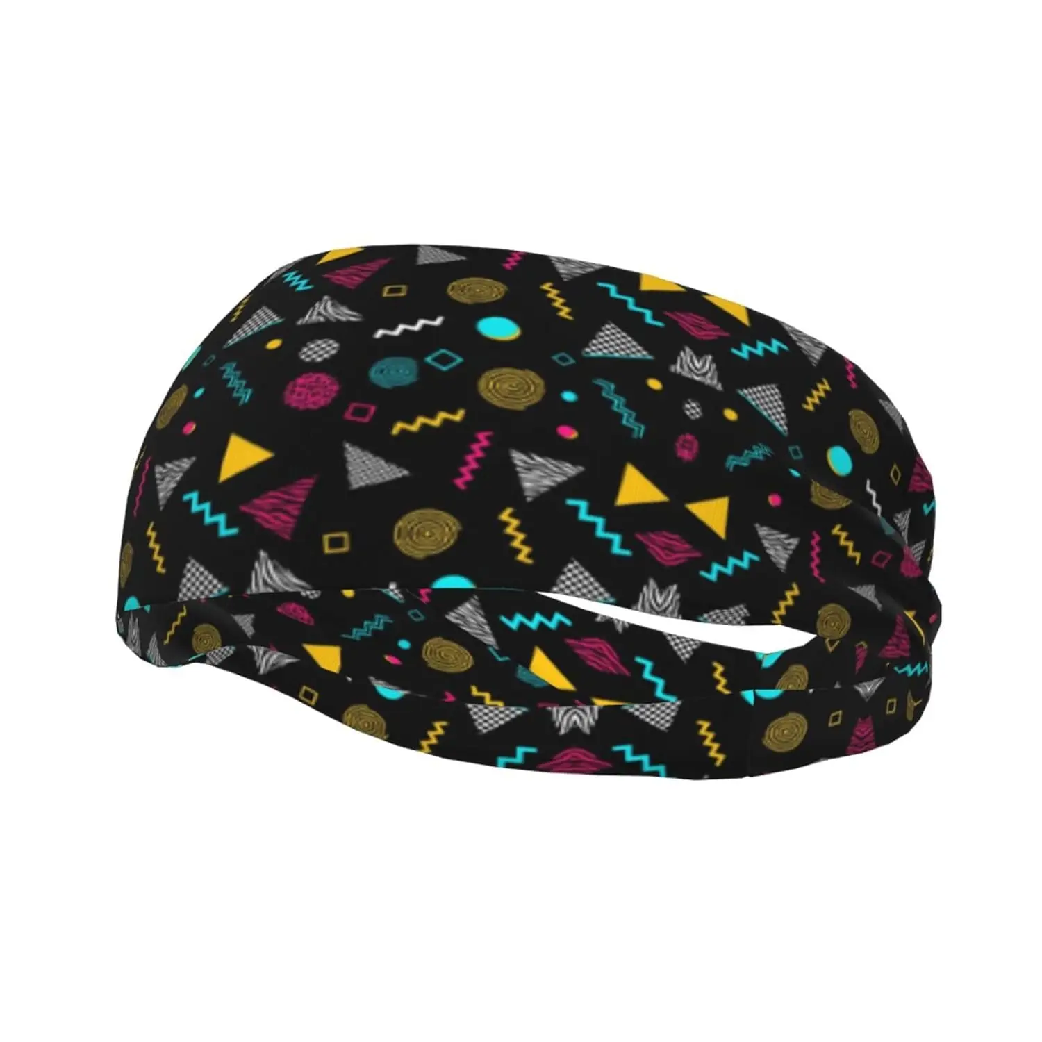 Fashion Black Geometric Checkered Zebra Tiger Leopard Print Vintage Retro 80S 90S Headdress Head Accessories Men's Women Sport