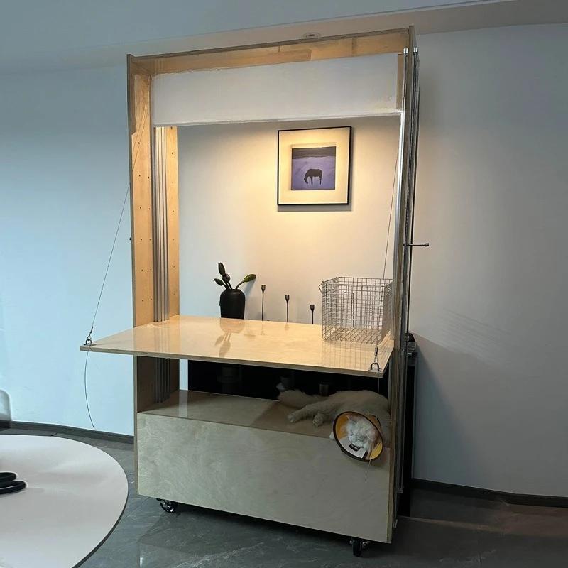 

Luminous Birch Marine Board Stall Floor To Ceiling Multi-layer Household Storage Rack Display Rack Display