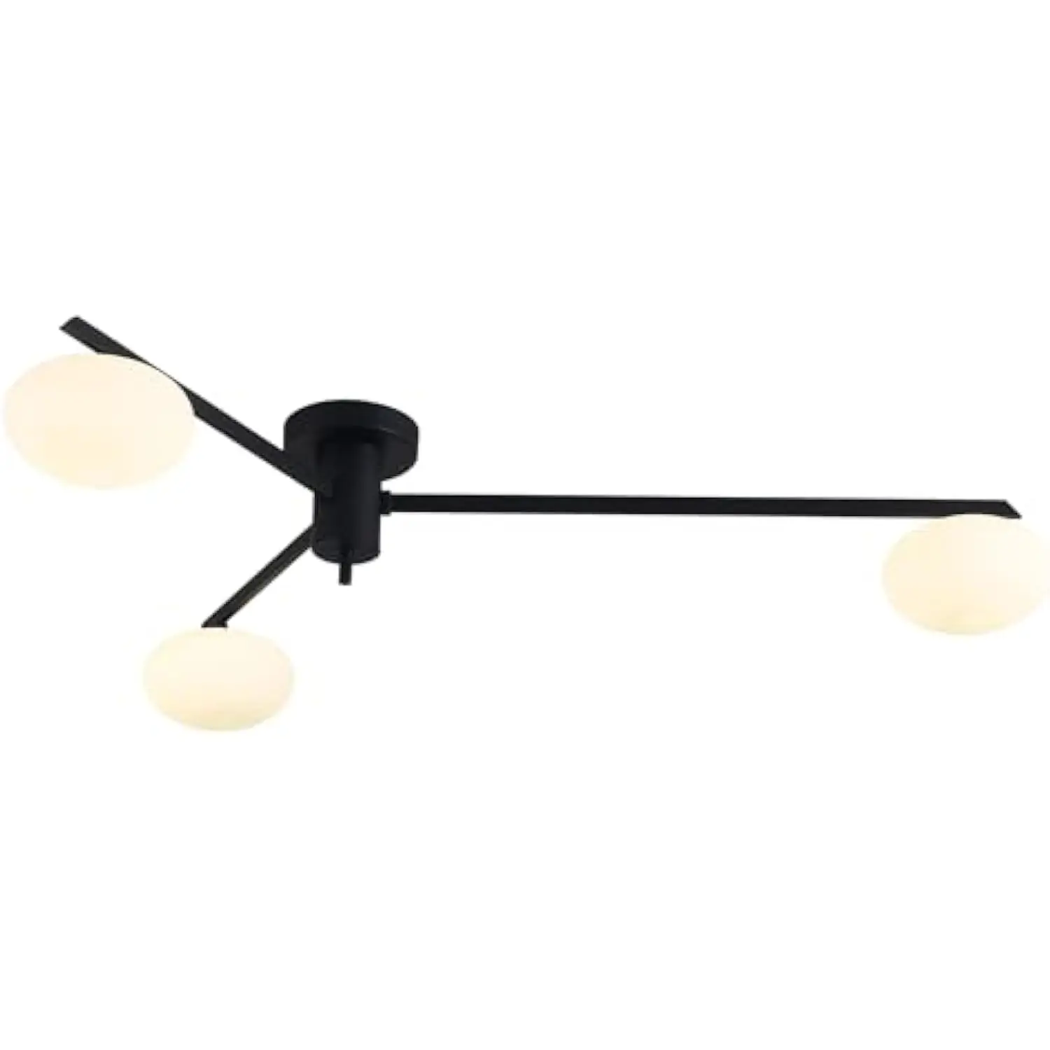 

3-Light Modern Sputnik Chandelier Ceiling Light Fixture Farmhouse Black Close to Ceiling Lighting Mid Century Flush Mount Ceili
