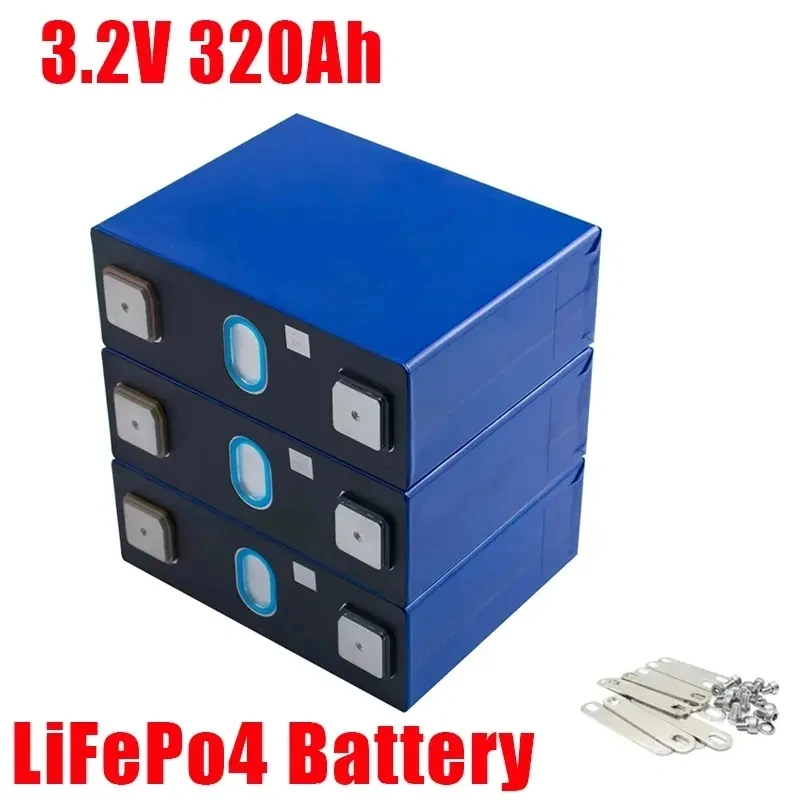 4PCS New 3.2V 320Ah Lifepo4 battery 3C lithium iron phosphate high power diy 12v 24v Solar storage EV RV car Golf cart