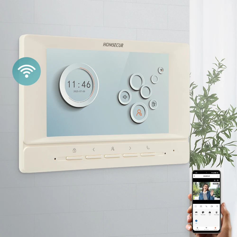 HOMSECUR XM718D Tuya App Indoor Monitor for HDS Video Door Phone Intercom Doorbell