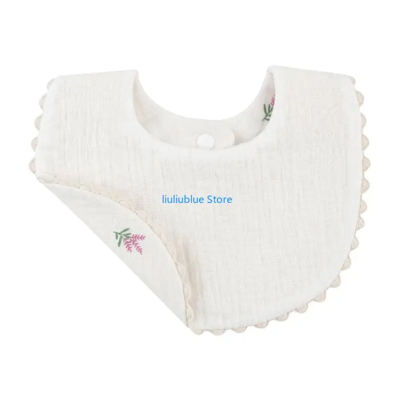 

Baby Girls Bibs Newborn Floral Cotton Bandana Bibs Feeding Saliva Towel Scarf 62CF