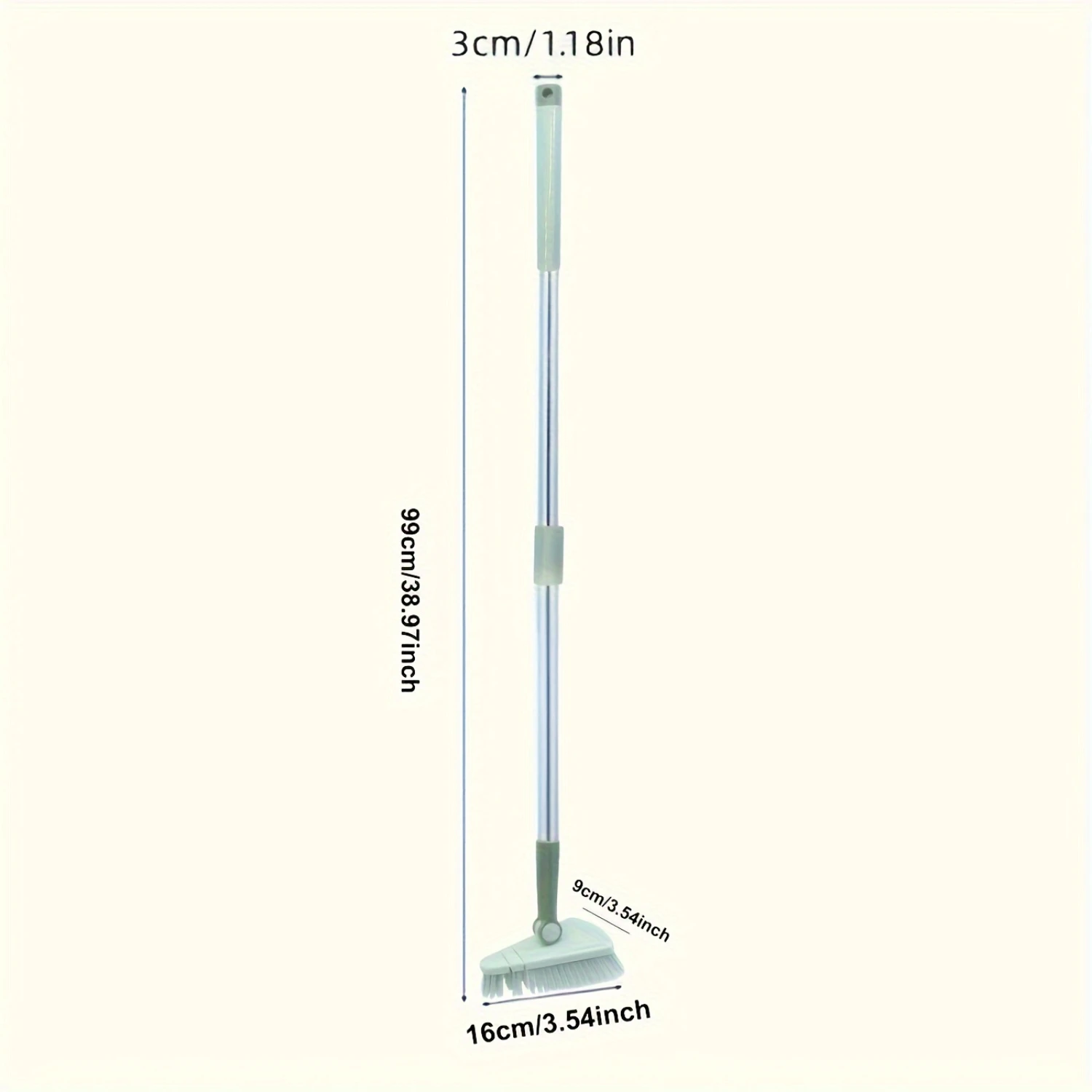 욕실, 주방, 발코니를 효과적으로 청소하기 위한 매우 긴 손잡이 바닥 스크럽 브러시, 뻣뻣한 강모 샤워 스크러버, 1 개