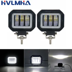 Fog square or round headlight for auto/motor vehicles and electric scooters Arctic 12-24V, Arctic V3+, 3 lenses, 1 piece