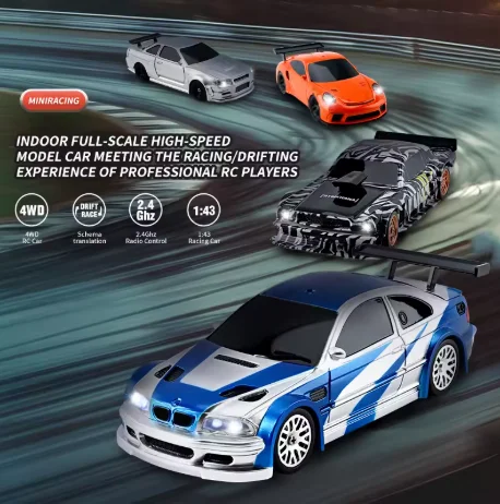 

Модернизированный гироскоп 1/43 RC Дрифт-автомобиль Гоночный RTR 4WD Высокоскоростная модель радиоуправления 2,4G Дрифт Гоночный автомобиль Мини-подарки