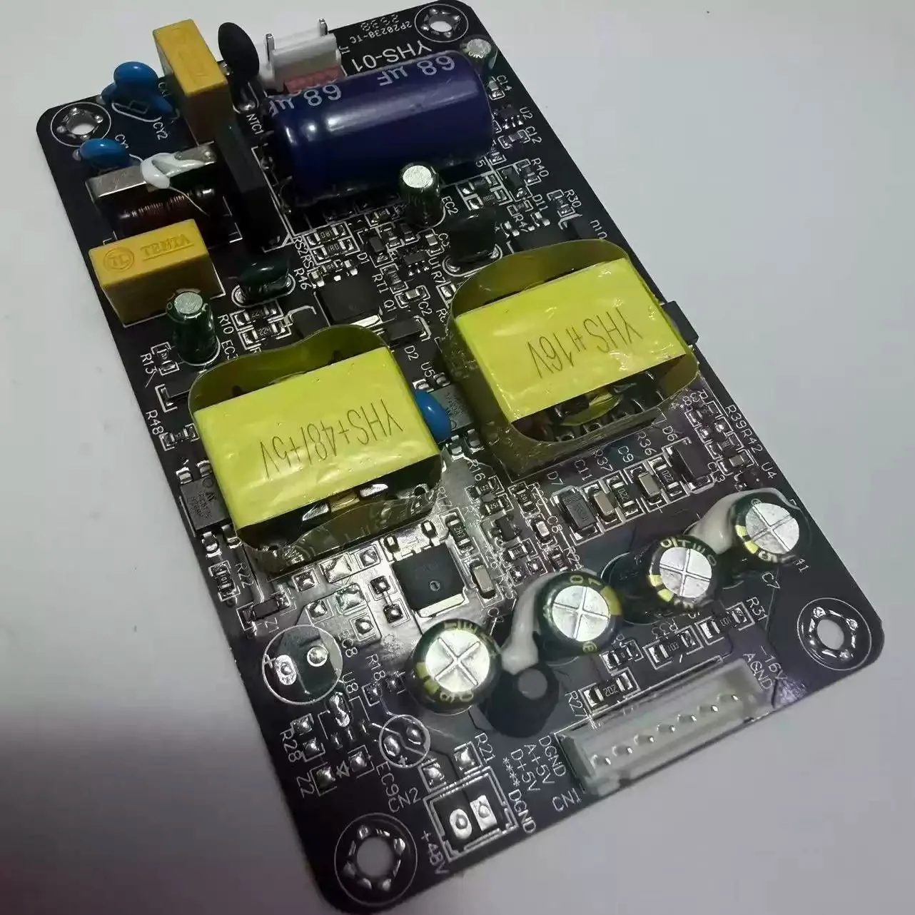 Switching power supply for front-end processor effector