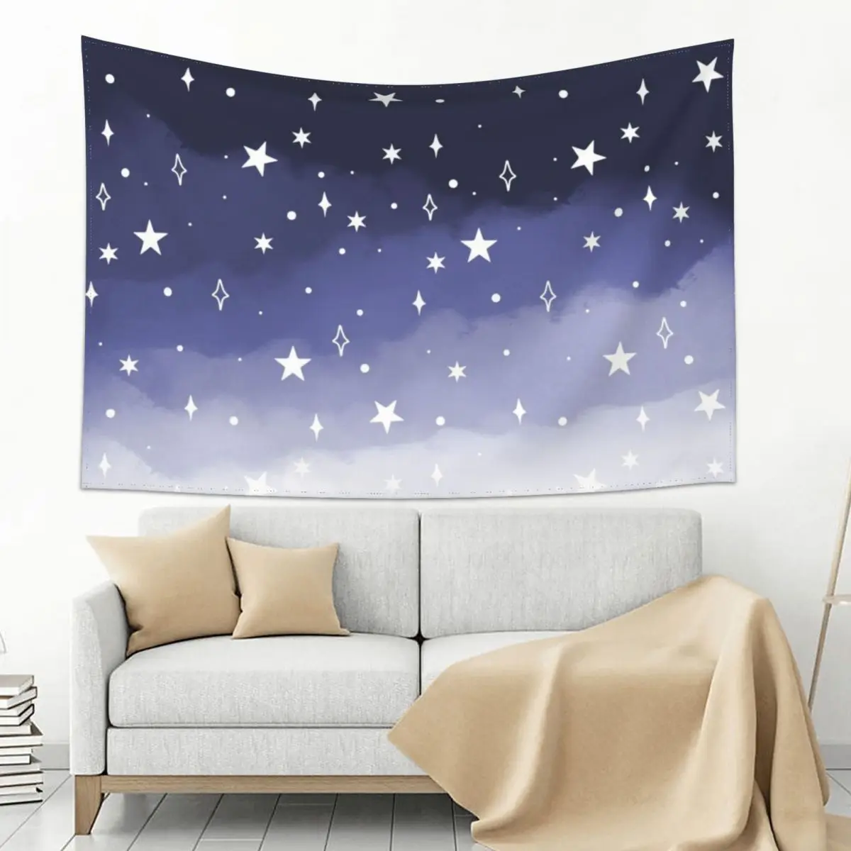 

Space Watercolor Ombre (navy blue/white) Tapestry