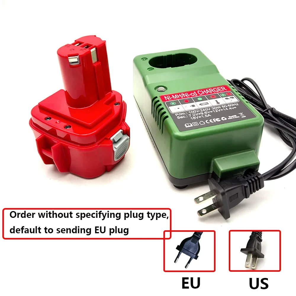 

12V 9800mAh Battery For Makita PA12 Ni-Mh Battery For Makita 1200 1220 1201 1222 1233SA/B1235 192681-5 Power Tool Batteries