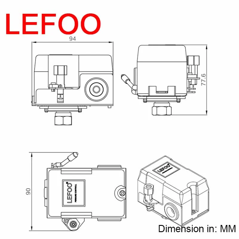 110V/240V 55-175Psi Air Pressure Switch for Compressor Spare Spart Small Air Pump Control Valve 1- 4 Port LF10