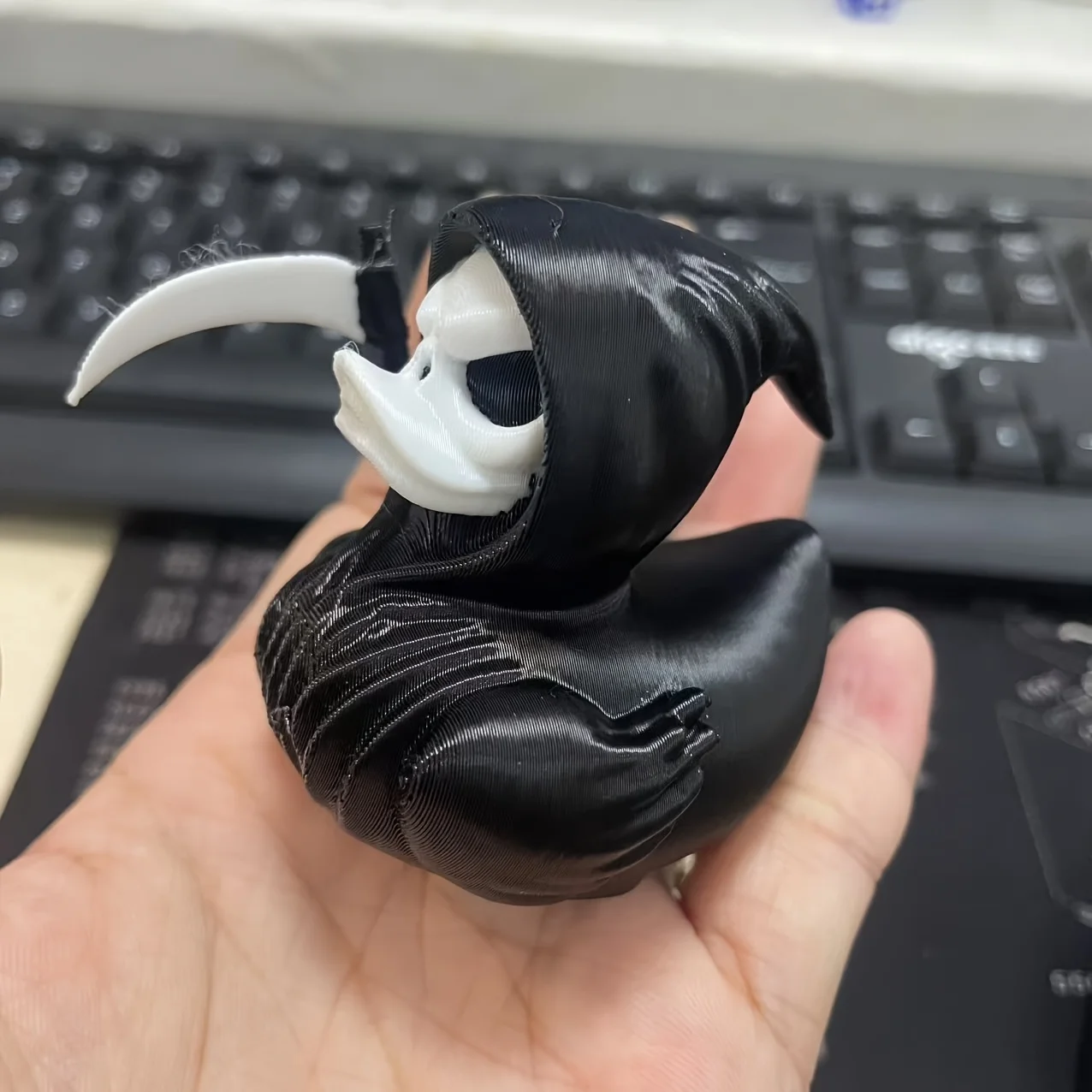 Grim Reaper Duck A 3D Printed Scary Death Duck Statue Suitable for Home Decoration Halloween Decoration for Haunted House Party