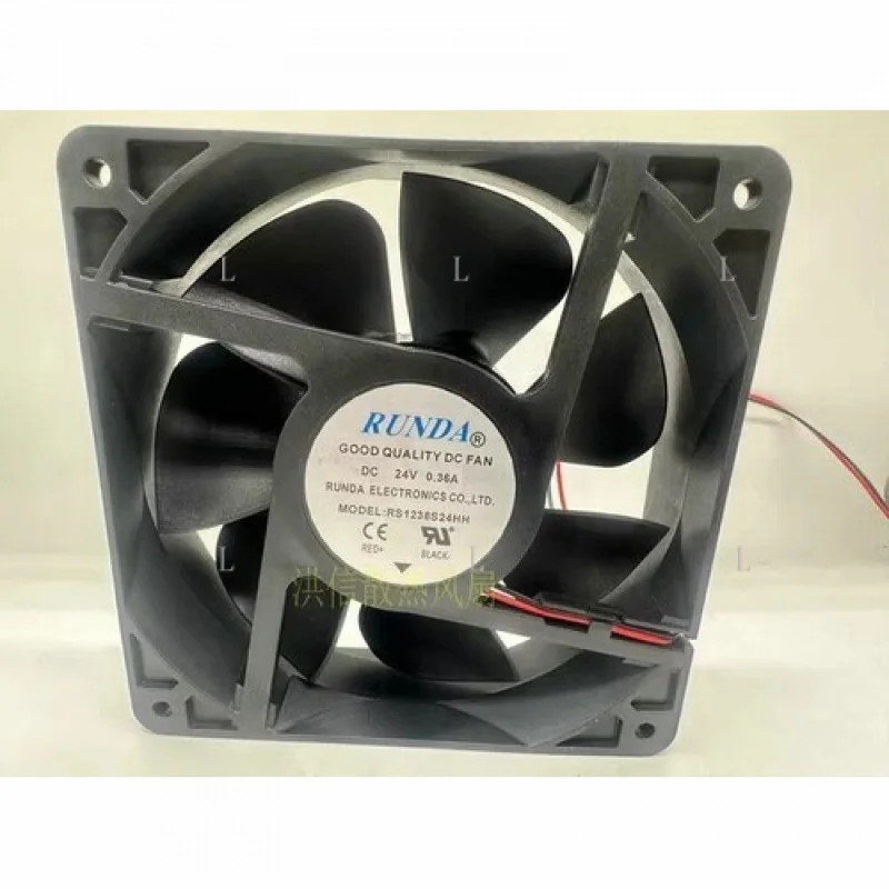 

L 1 PCS for RUNDA Fan RS1238S24HH FAN DC24V 0.36A 12CM 12038 2 WIRE